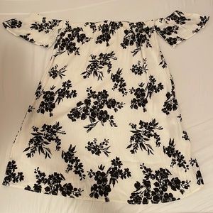 Nectar off the shoulder floral print dress